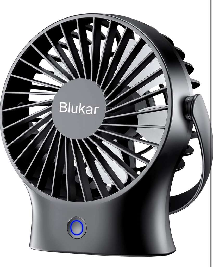 Blukar Hand Held Fan, Portable Handheld USB Rechargeable Fans with 3 Speeds - sold by Flying-store FBA