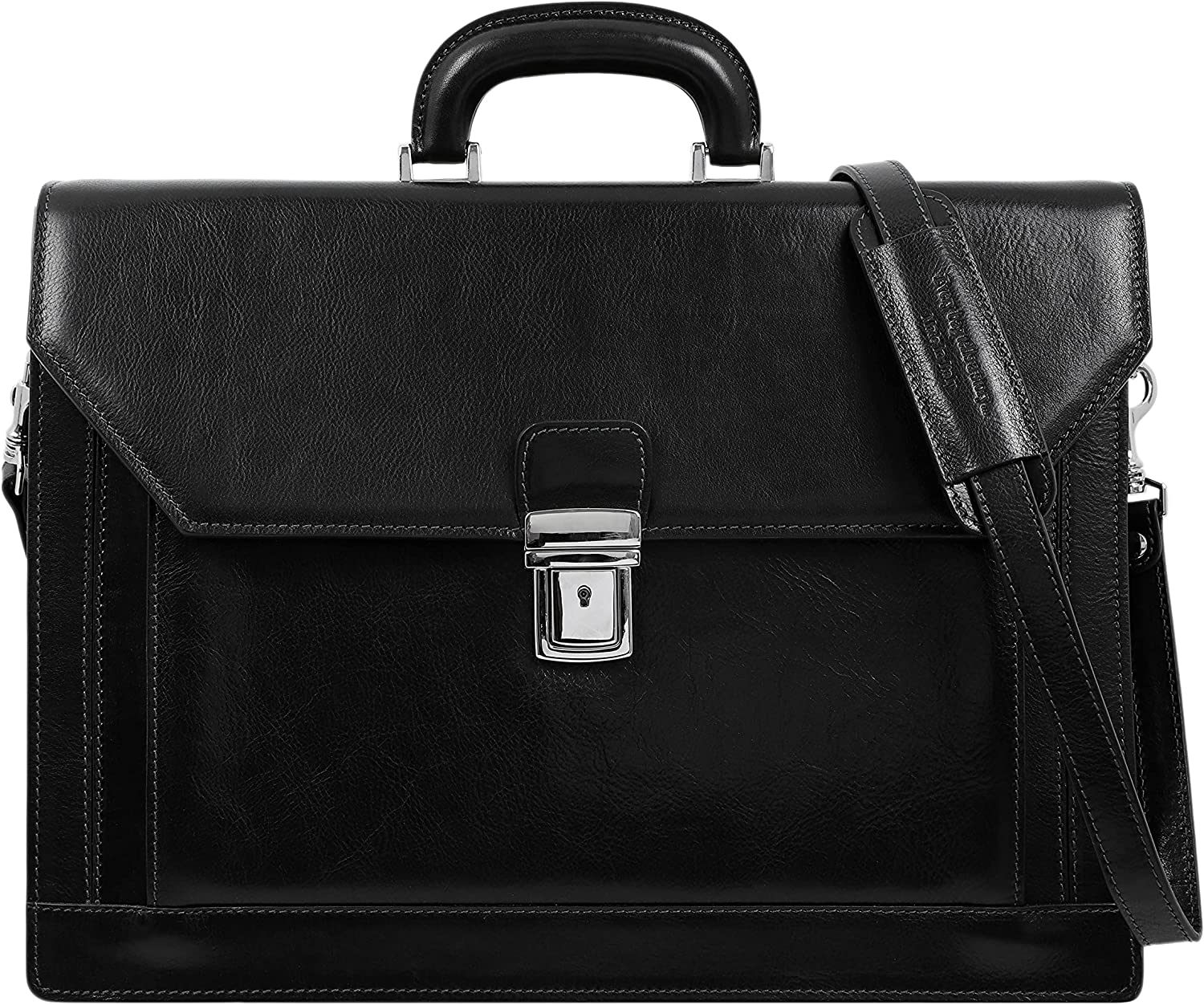 Mens Leather Briefcase Full Grain Leather Laptop Bag